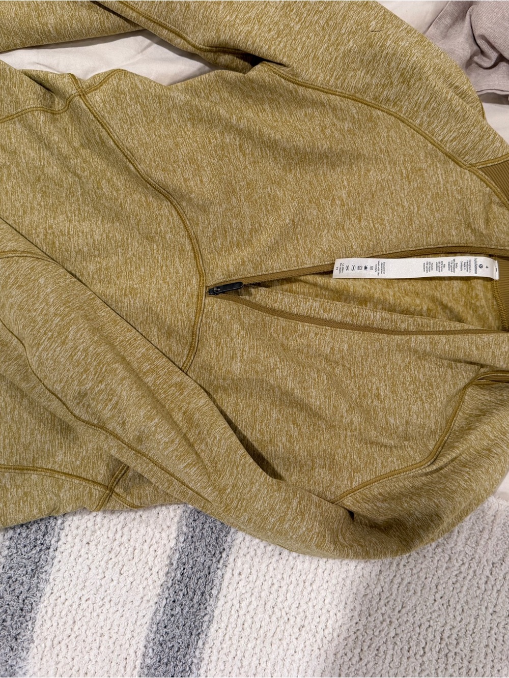 Lululemon Heathered Olive Zip-Up Jacket